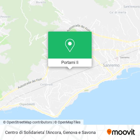 Mappa Centro di Solidarieta' l'Ancora