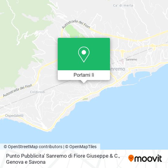 Mappa Punto Pubblicita' Sanremo di Fiore Giuseppe & C.