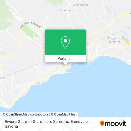 Mappa Riviera Giardini-Giardiniere Sanremo