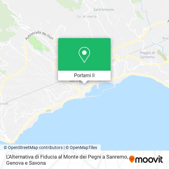 Mappa L'Alternativa di Fiducia al Monte dei Pegni a Sanremo