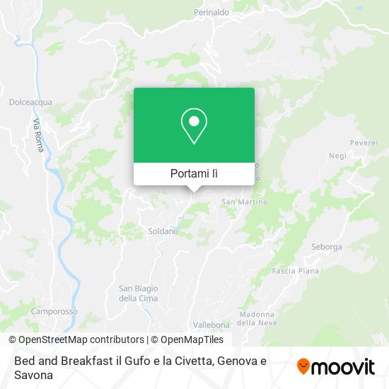 Mappa Bed and Breakfast il Gufo e la Civetta