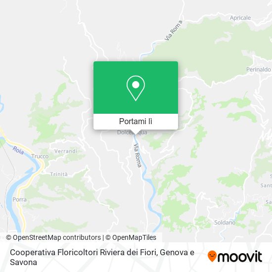 Mappa Cooperativa Floricoltori Riviera dei Fiori