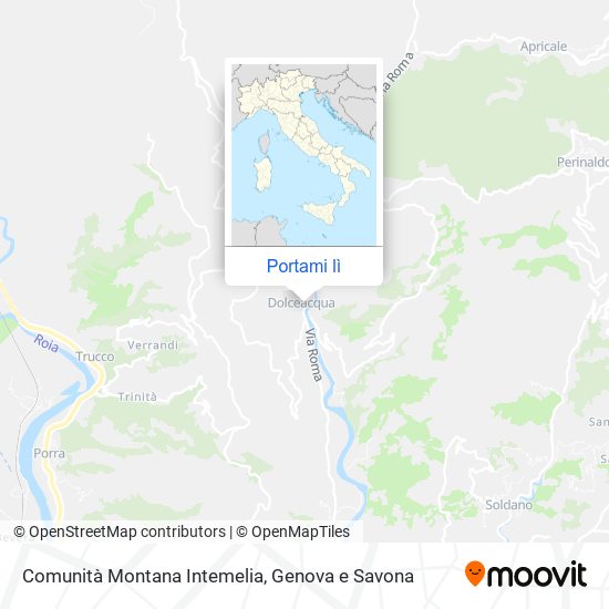 Mappa Comunità Montana Intemelia