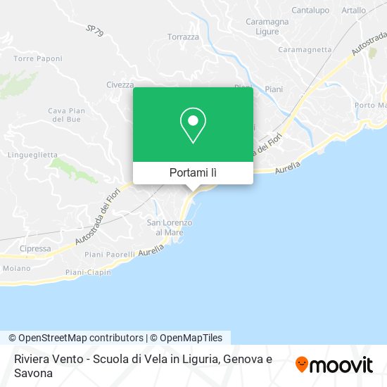 Mappa Riviera Vento - Scuola di Vela in Liguria