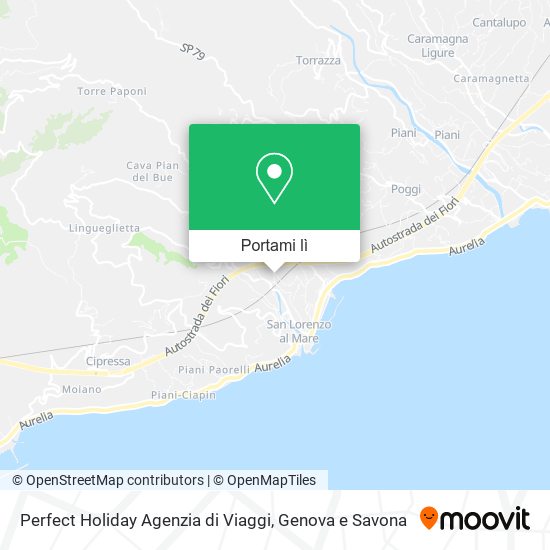 Mappa Perfect Holiday Agenzia di Viaggi