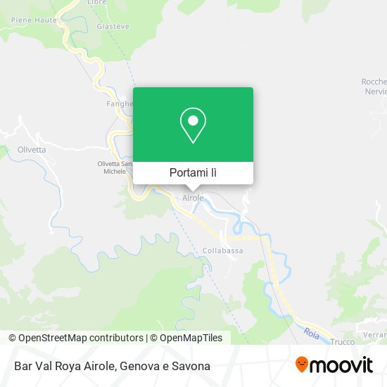 Mappa Bar Val Roya Airole