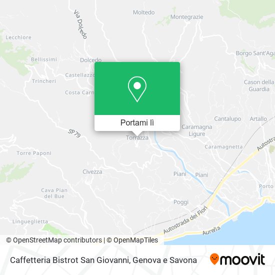 Mappa Caffetteria Bistrot San Giovanni