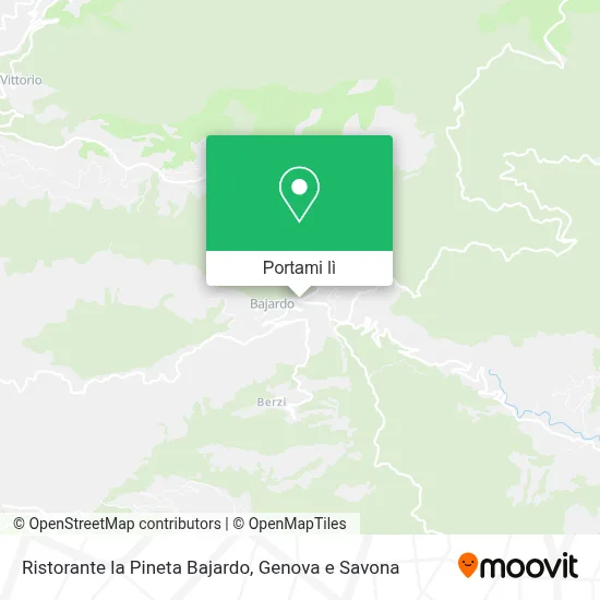 Mappa Ristorante la Pineta Bajardo