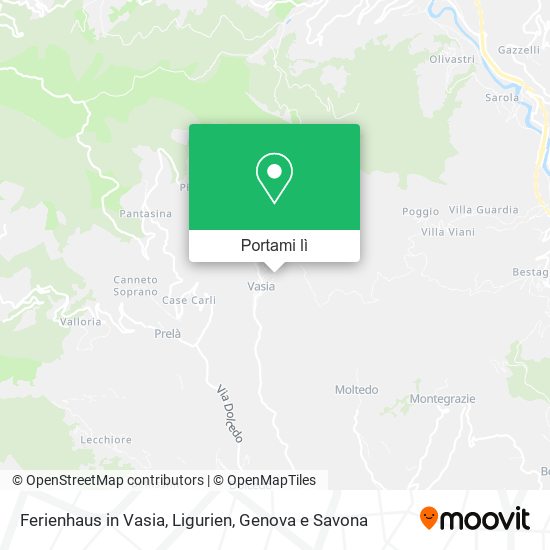 Mappa Ferienhaus in Vasia, Ligurien