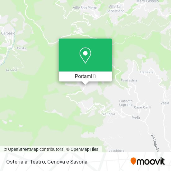 Mappa Osteria al Teatro