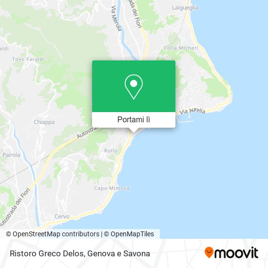 Mappa Ristoro Greco Delos