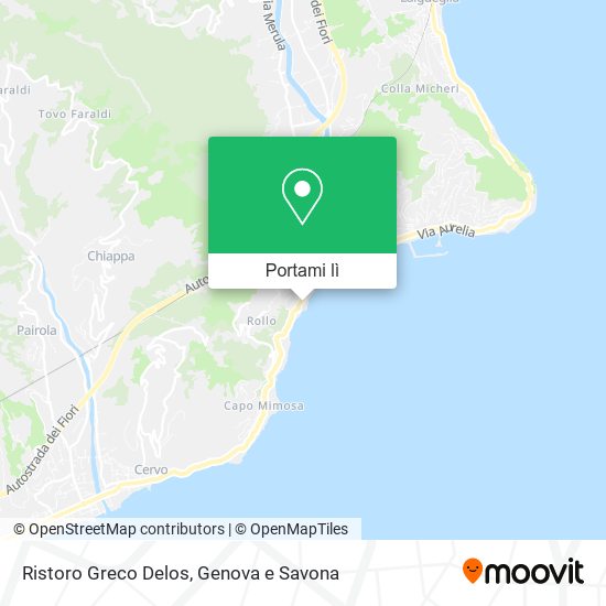 Mappa Ristoro Greco Delos