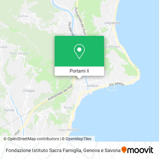 Mappa Fondazione Istituto Sacra Famiglia