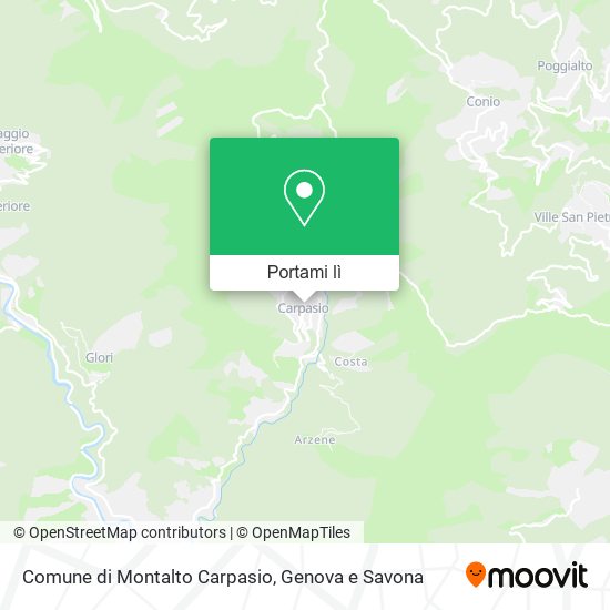 Mappa Comune di Montalto Carpasio