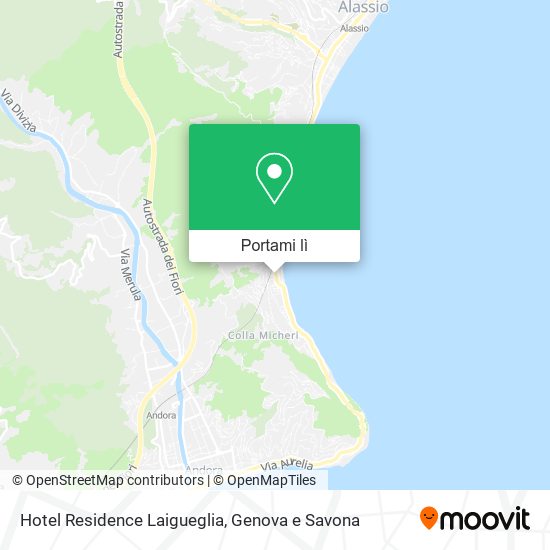 Mappa Hotel Residence Laigueglia