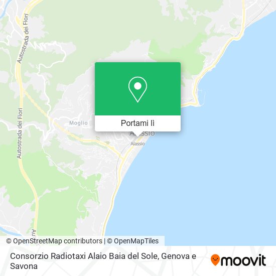 Mappa Consorzio Radiotaxi Alaio Baia del Sole