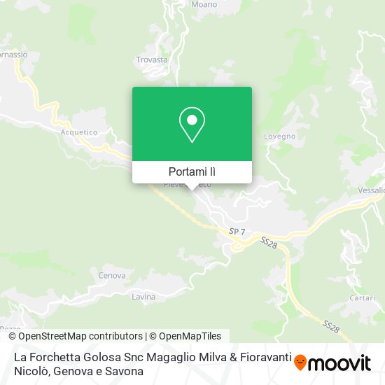 Mappa La Forchetta Golosa Snc Magaglio Milva & Fioravanti Nicolò