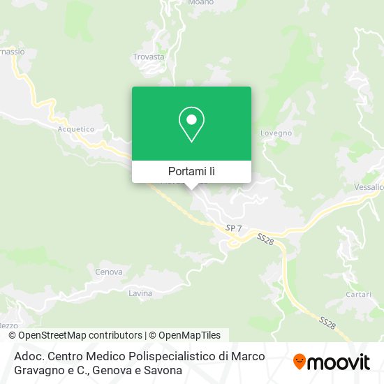 Mappa Adoc. Centro Medico Polispecialistico di Marco Gravagno e C.