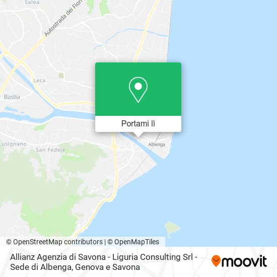 Mappa Allianz Agenzia di Savona - Liguria Consulting Srl - Sede di Albenga