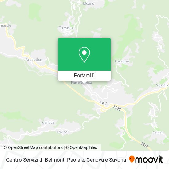 Mappa Centro Servizi di Belmonti Paola e