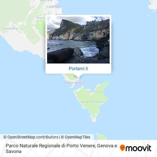 Mappa Parco Naturale Regionale di Porto Venere