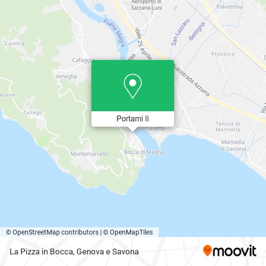 Mappa La Pizza in Bocca