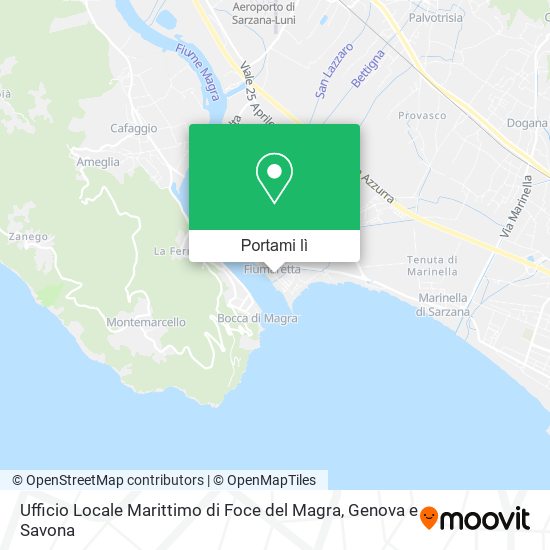 Mappa Ufficio Locale Marittimo di Foce del Magra