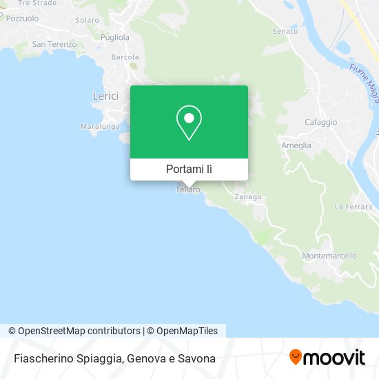 Mappa Fiascherino Spiaggia