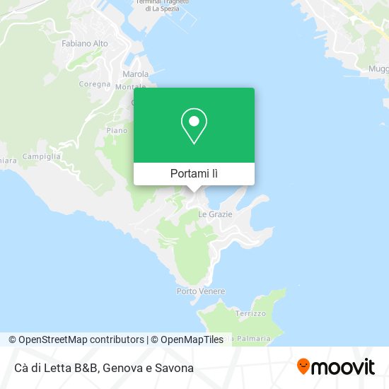 Mappa Cà di Letta B&B