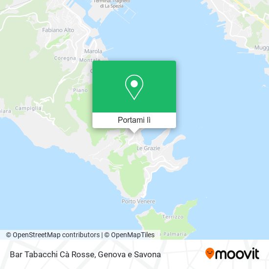 Mappa Bar Tabacchi Cà Rosse