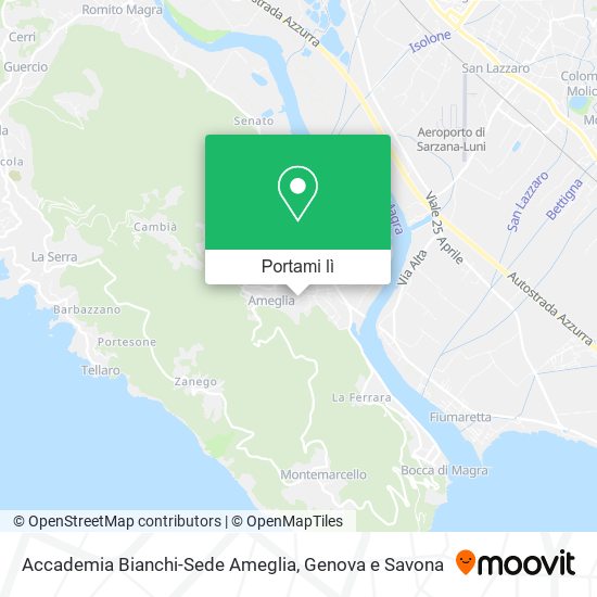 Mappa Accademia Bianchi-Sede Ameglia