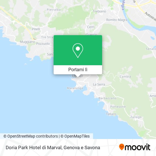 Mappa Doria Park Hotel di Marval