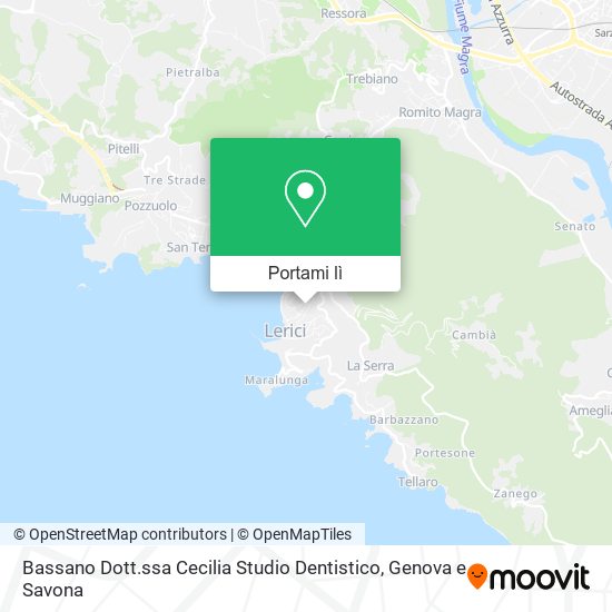 Mappa Bassano Dott.ssa Cecilia Studio Dentistico