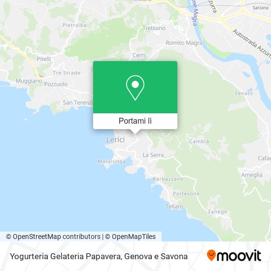 Mappa Yogurteria Gelateria Papavera