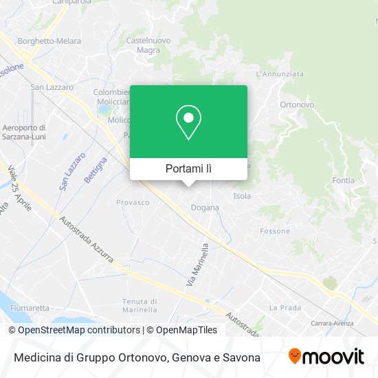 Mappa Medicina di Gruppo Ortonovo