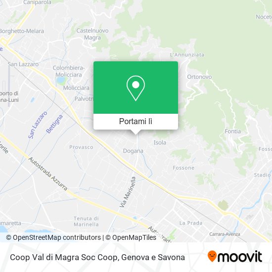 Mappa Coop Val di Magra Soc Coop