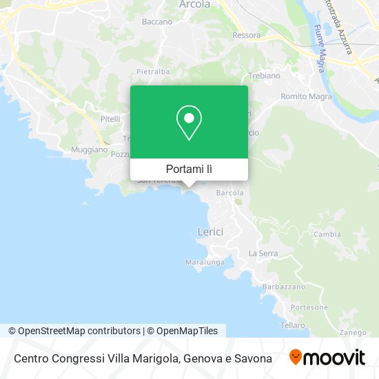 Mappa Centro Congressi Villa Marigola