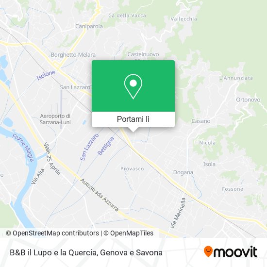 Mappa B&B il Lupo e la Quercia