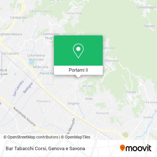 Mappa Bar Tabacchi Corsi