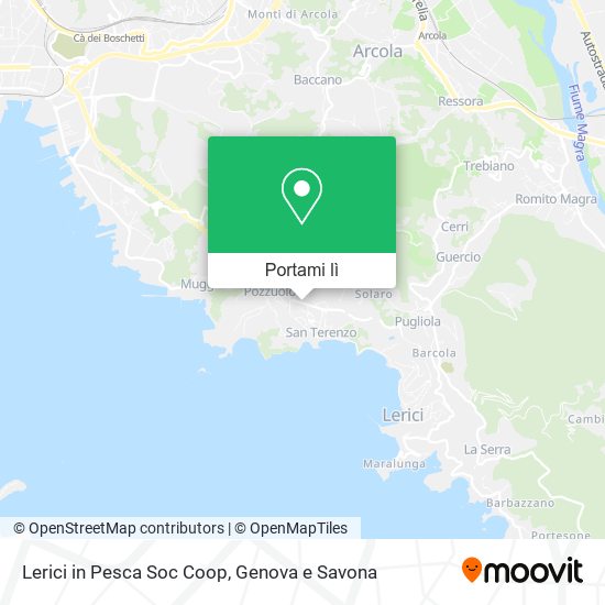 Mappa Lerici in Pesca Soc Coop