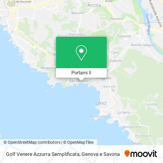 Mappa Golf Venere Azzurra Semplificata