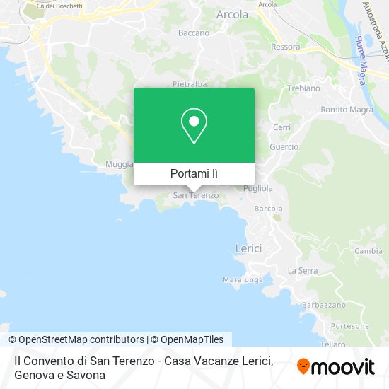 Mappa Il Convento di San Terenzo - Casa Vacanze Lerici