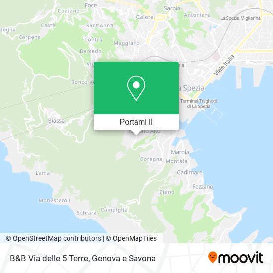 Mappa B&B Via delle 5 Terre