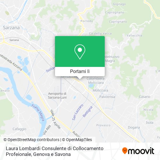 Mappa Laura Lombardi Consulente di Collocamento Profeionale