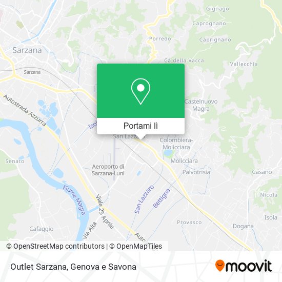 Mappa Outlet Sarzana