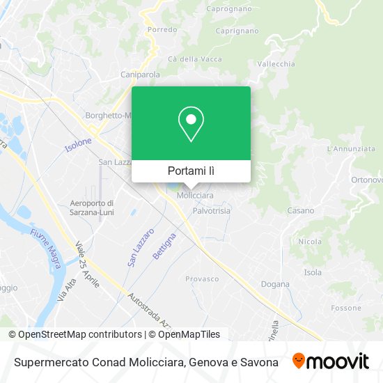 Mappa Supermercato Conad Molicciara