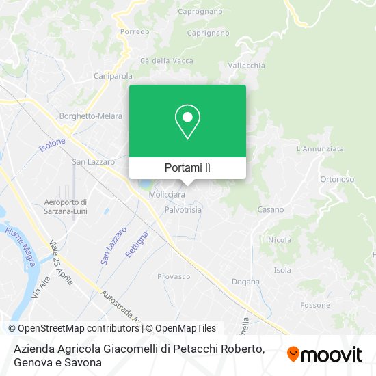 Mappa Azienda Agricola Giacomelli di Petacchi Roberto