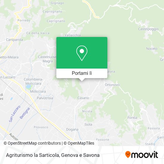 Mappa Agriturismo la Sarticola