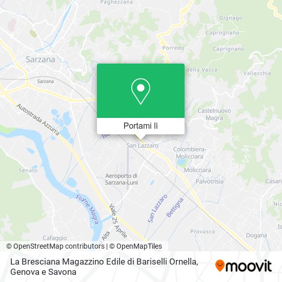 Mappa La Bresciana Magazzino Edile di Bariselli Ornella