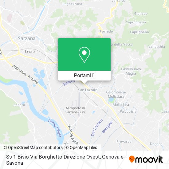 Mappa Ss 1 Bivio Via Borghetto Direzione Ovest
